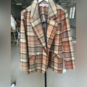 Mari Plaid Blazer - Free People